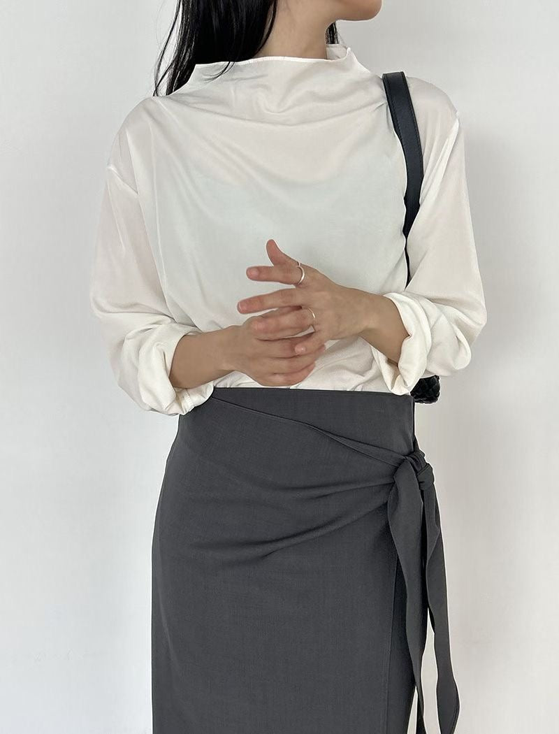 T228 Quiet Drape Satin Top product image 5