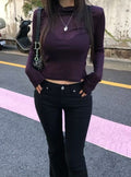 T235 Veilskin Mock Top - Purple