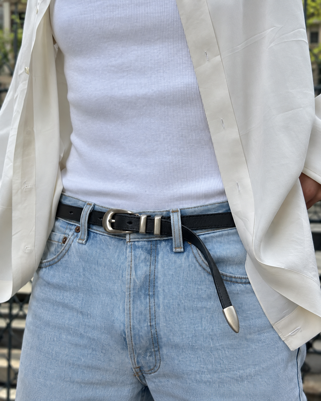 A121 Arc Buckle Belt styled