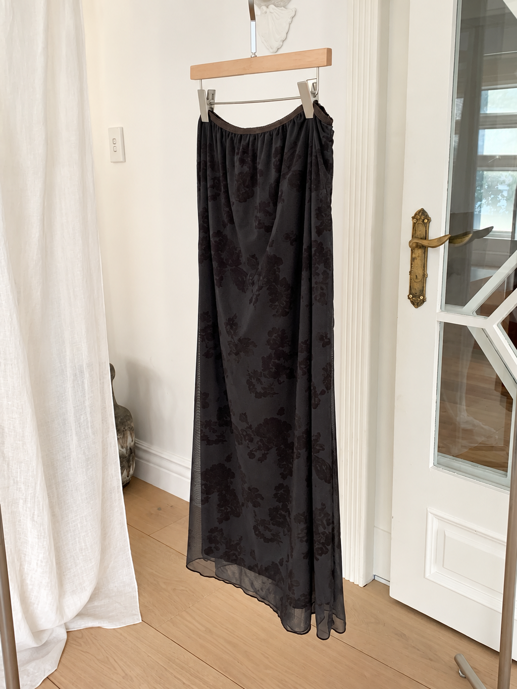 B204 Faded Bloom Skirt - Black product view