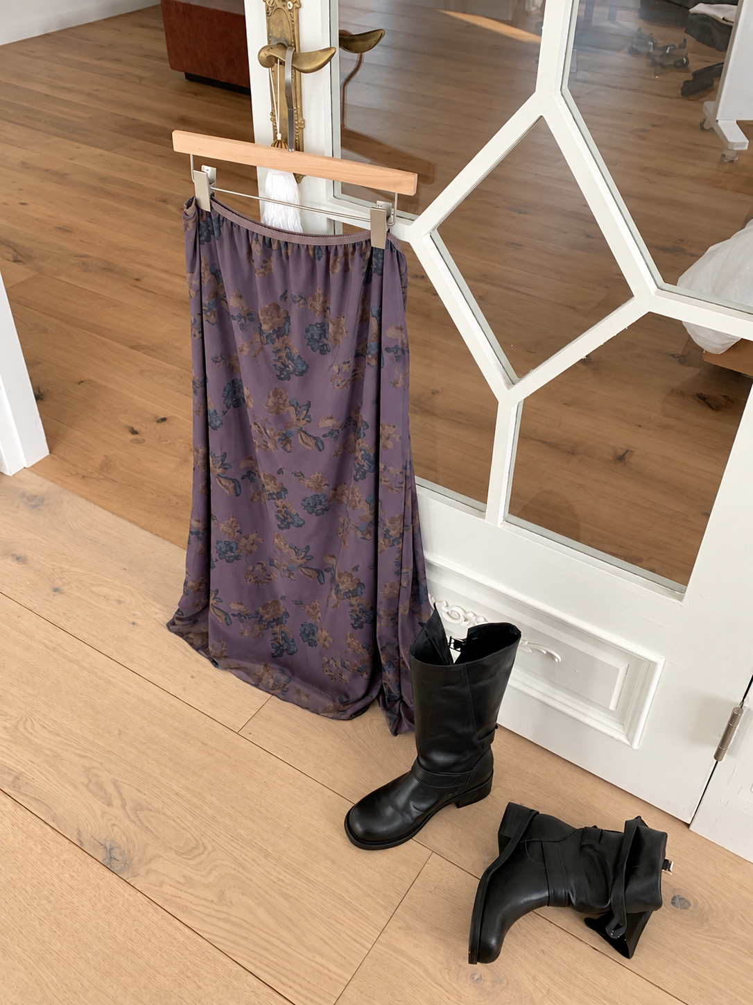 B204 Faded Bloom Skirt - Purple product view