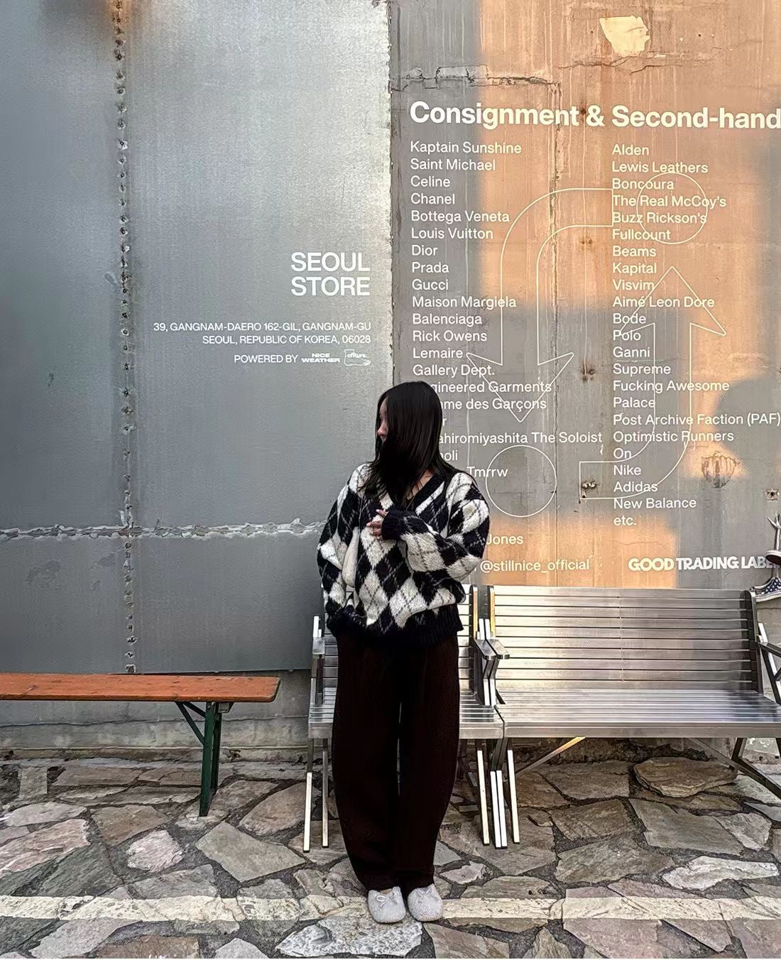 T164 Oxford Argyle Knit