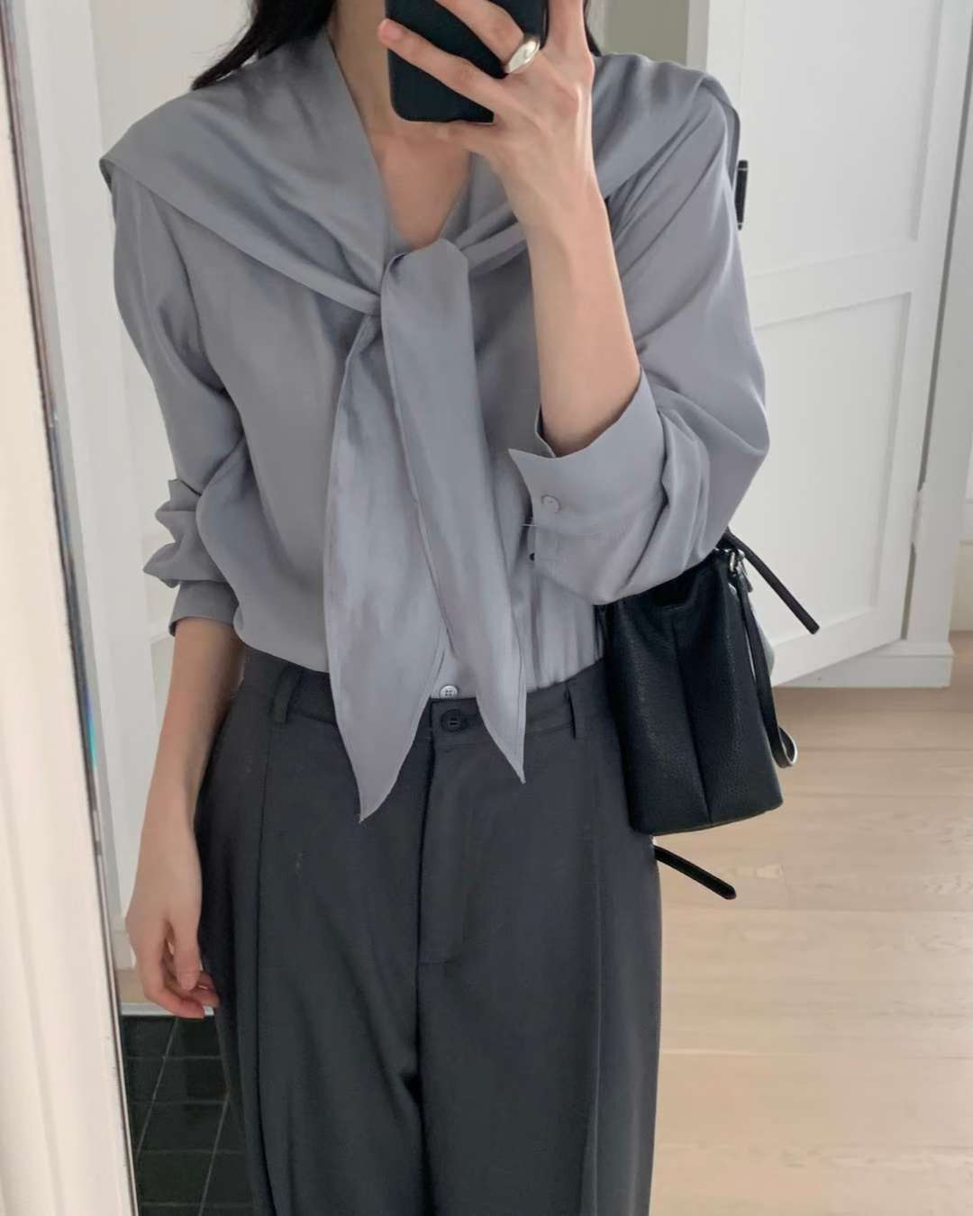 T183 Veil Scarf Blouse