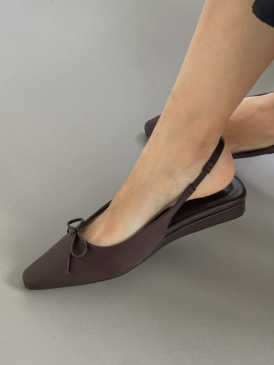 F134 Satin Trace Slingbacks