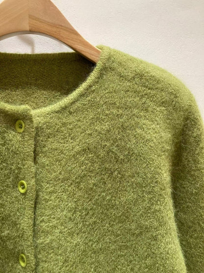 U132 Angora Crop Cardigan