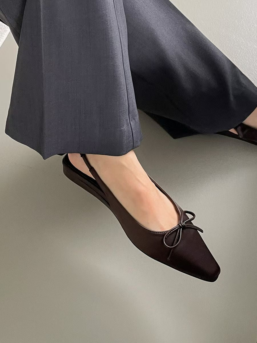 F134 Satin Trace Slingbacks