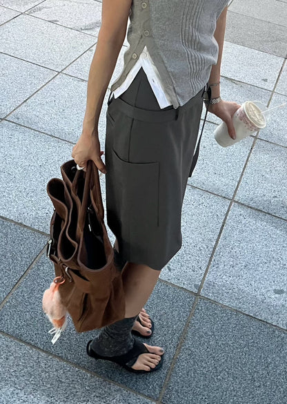 B157 Mono Midi Skirt