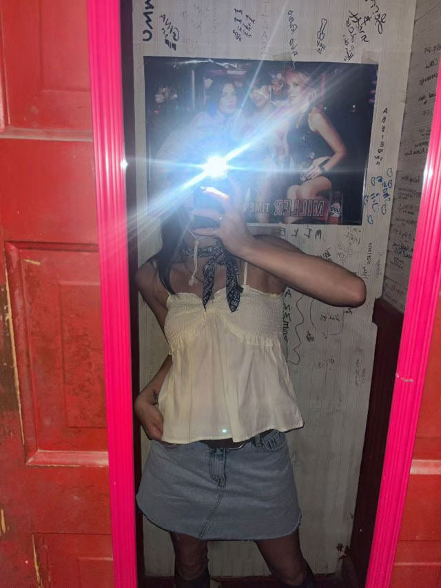 B176 Cowgirl Denim Skort