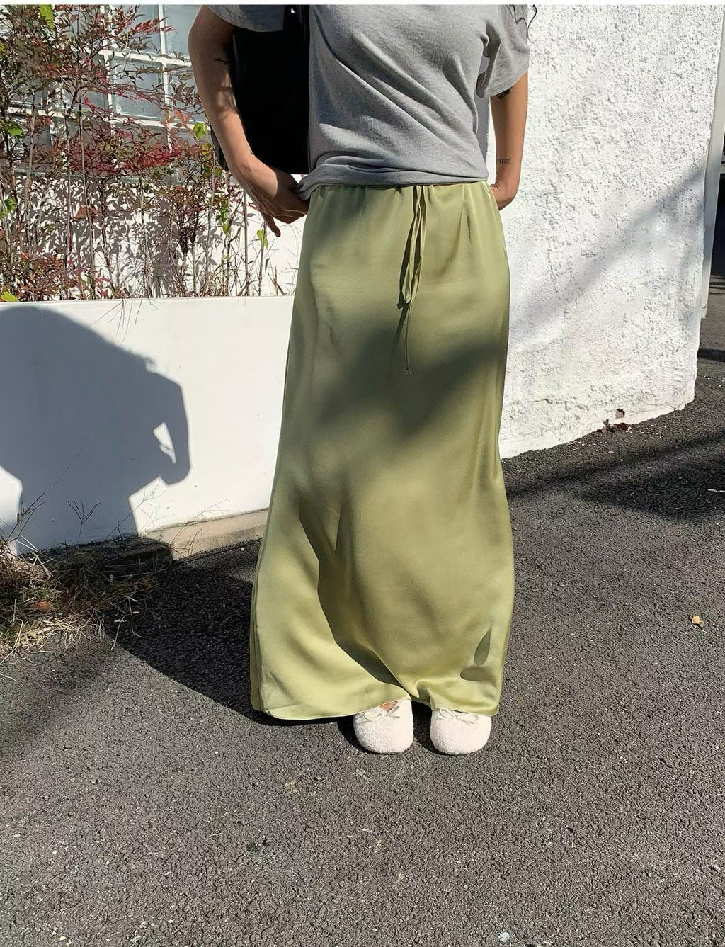 B166 Soft Motion Satin Skirt