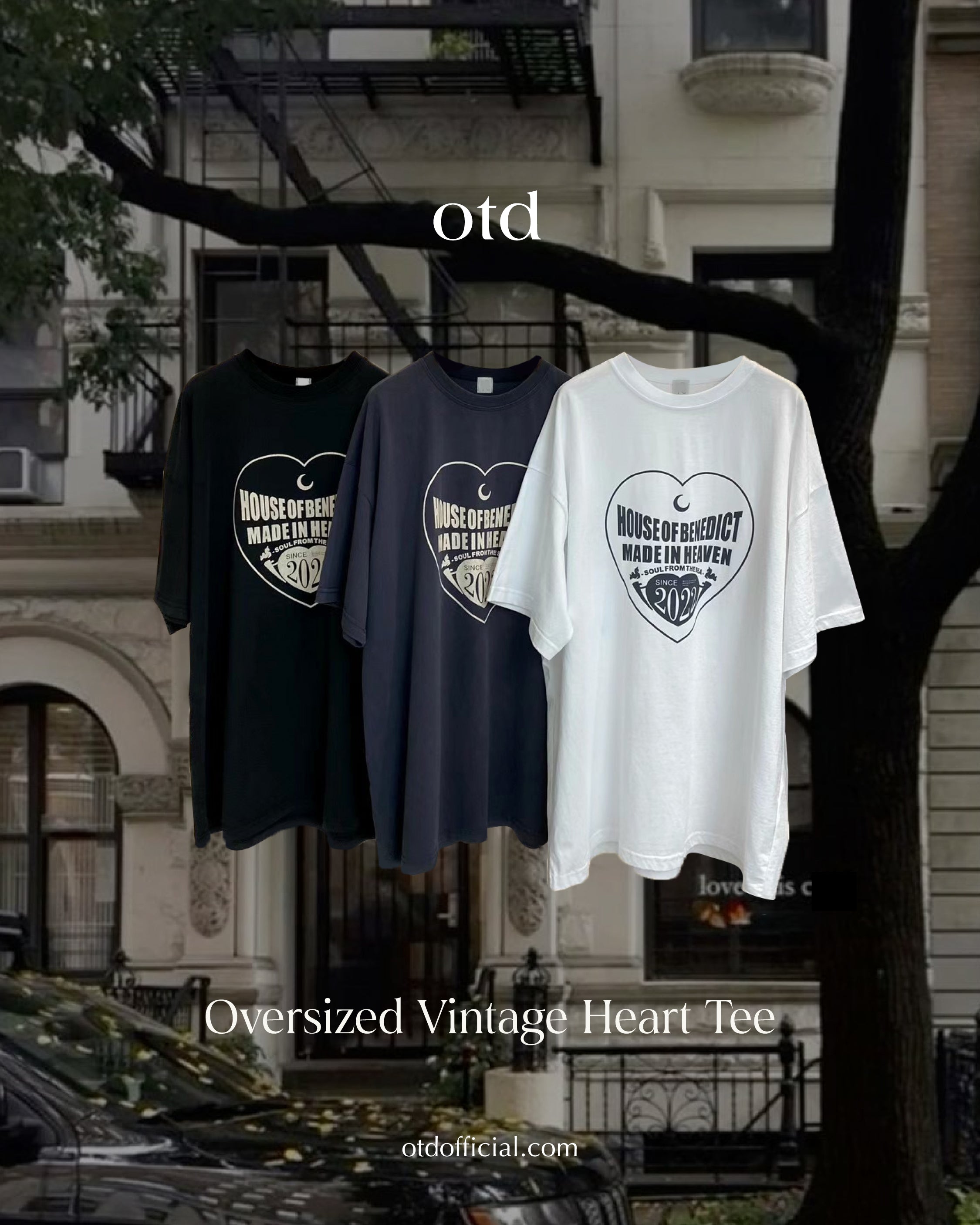 T108 Oversized Vintage Heart Tee (Display)