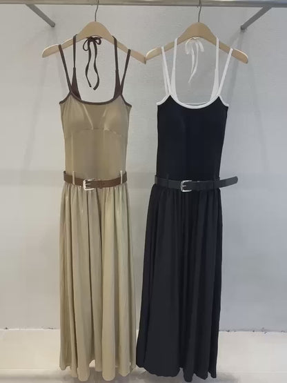 PS107 Coastal Line Dress(w/ belt)