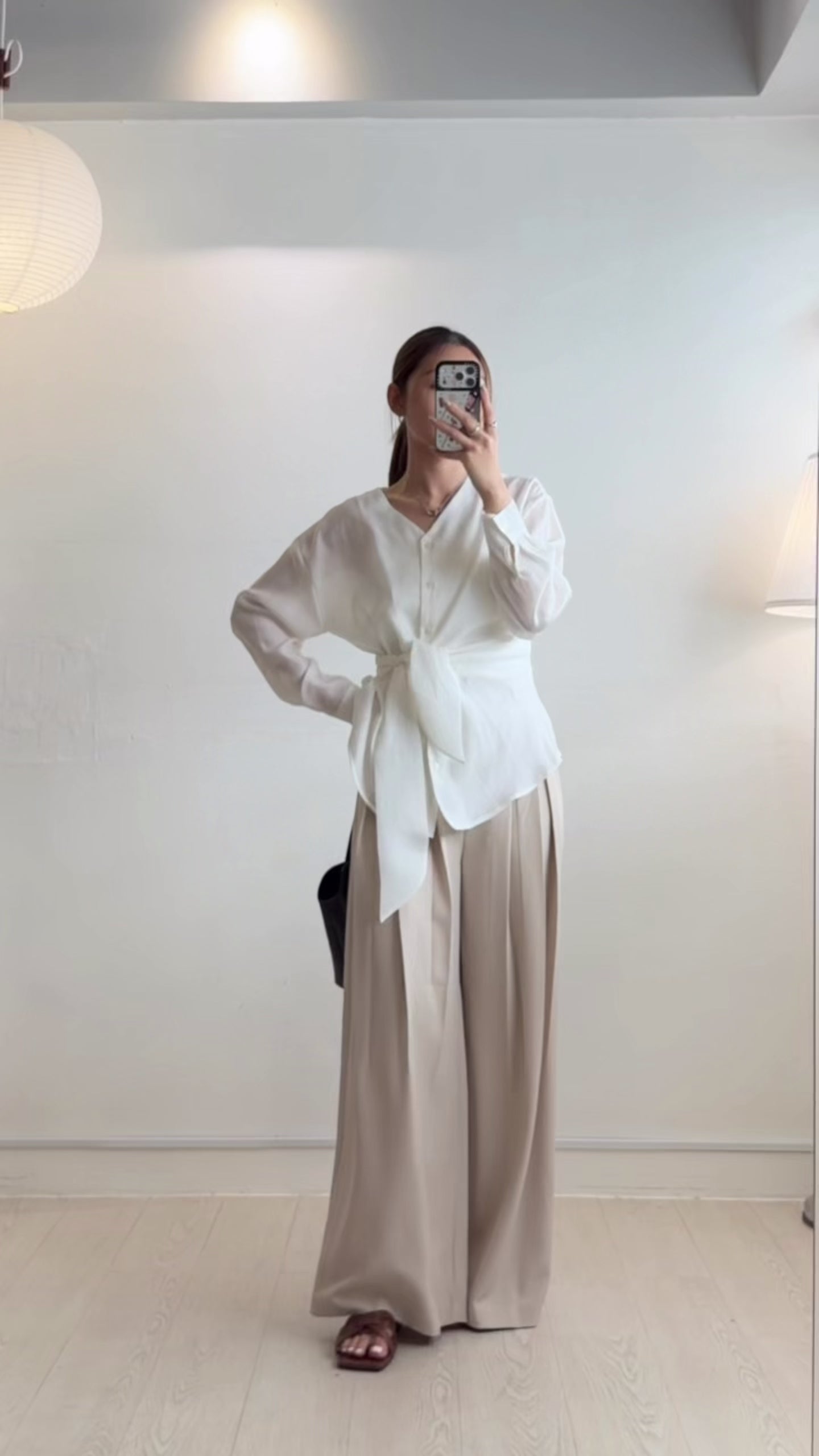 T187 Soft Tie Blouse