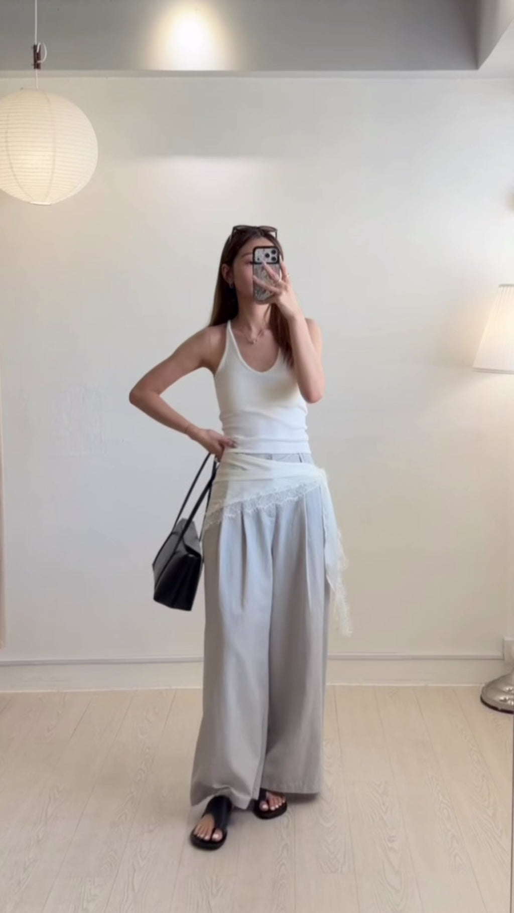 B183 Column Wide Pants